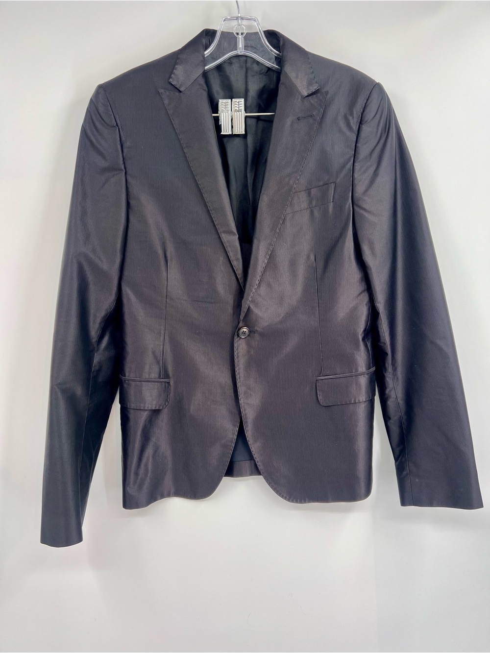 Costume National silk cotton shiny blazer 48